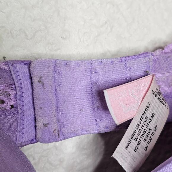 Victoria's secret lacey angels lightly lined demi bra purple size 36D - Picture 2 of 6